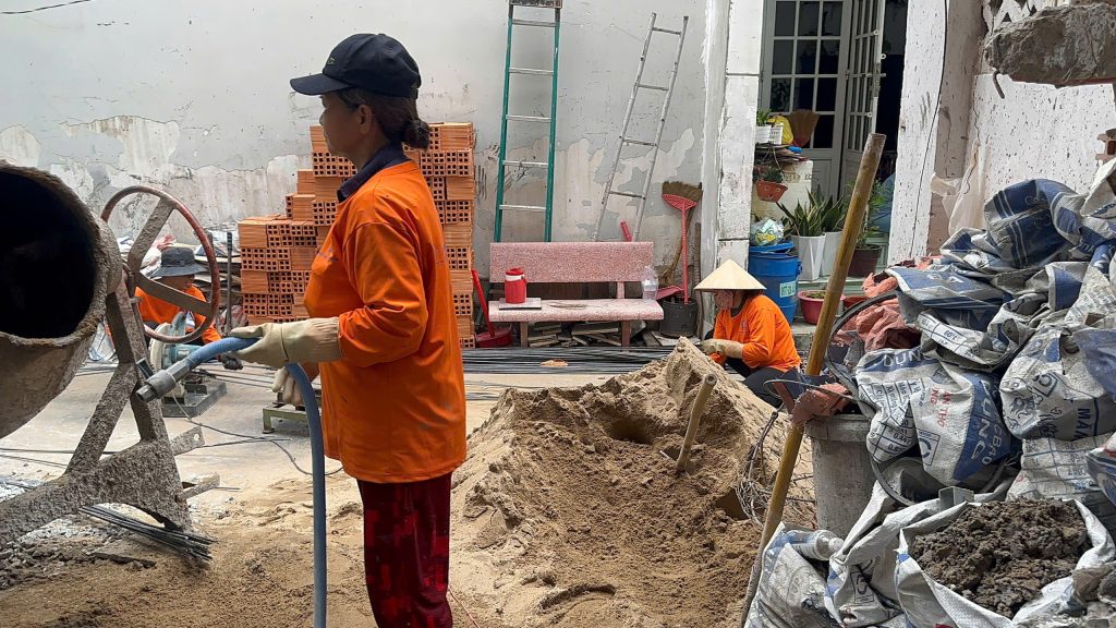 thi công phần thô ở củ chi